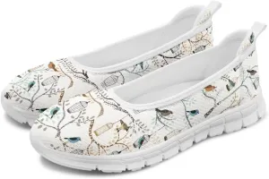 Creative Various Bird Prints Walking Shoes Women Dressy Slip On Ballet Flats Shoes Stylish Fit Comfort Casual Sneakers Daily Wear