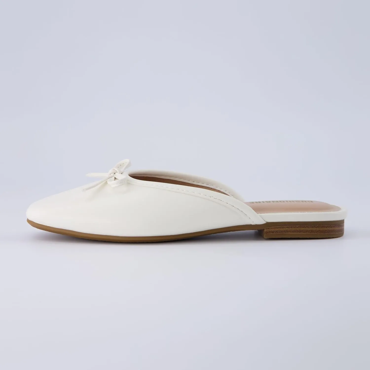 CUSHIONAIRE Women's Jade Bow Mule  Memory Foam, Wide Widths Available