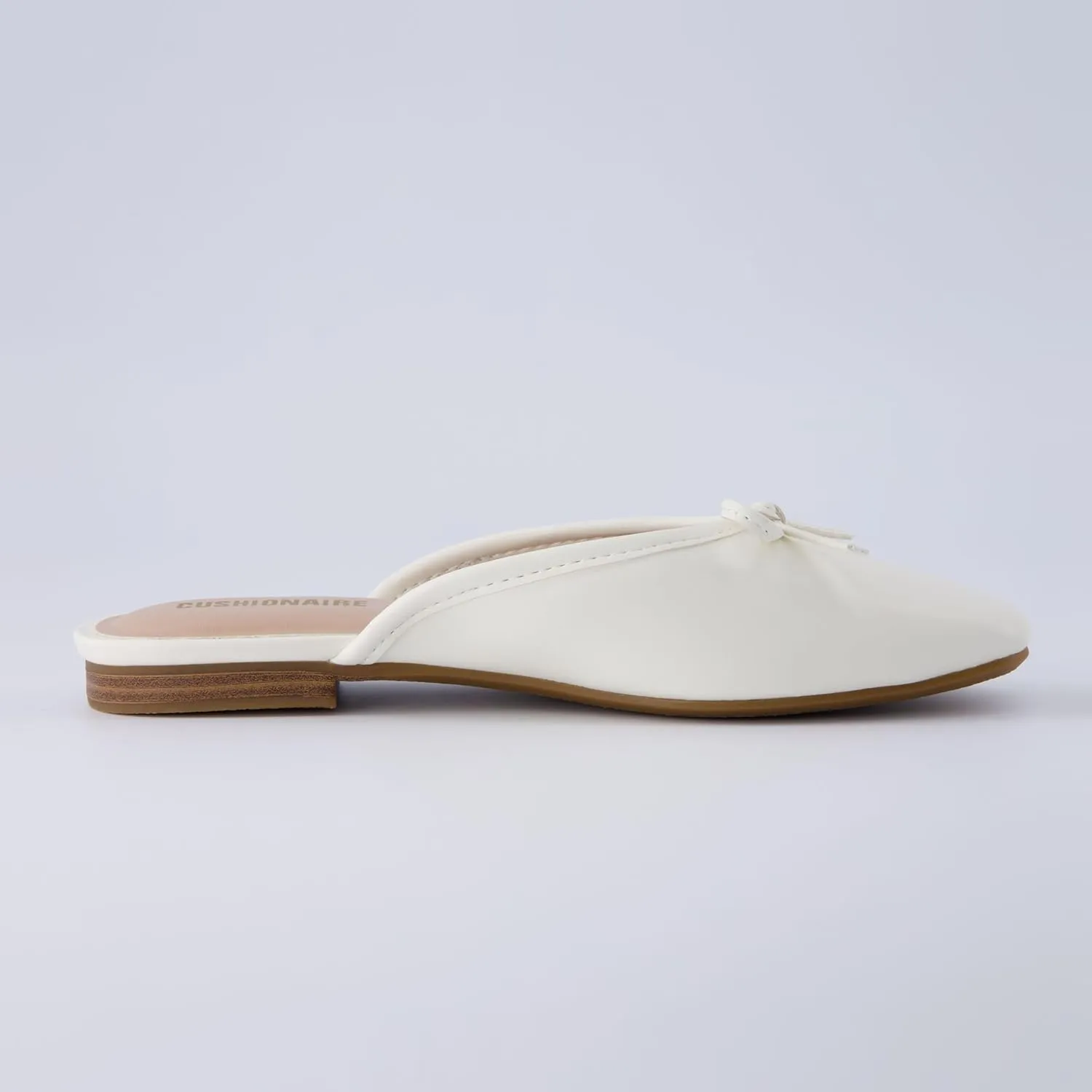 CUSHIONAIRE Women's Jade Bow Mule  Memory Foam, Wide Widths Available
