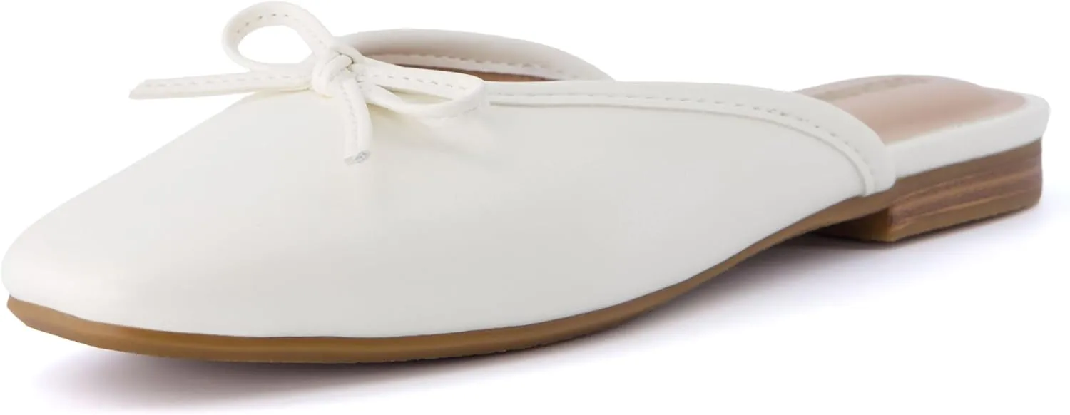 CUSHIONAIRE Women's Jade Bow Mule  Memory Foam, Wide Widths Available