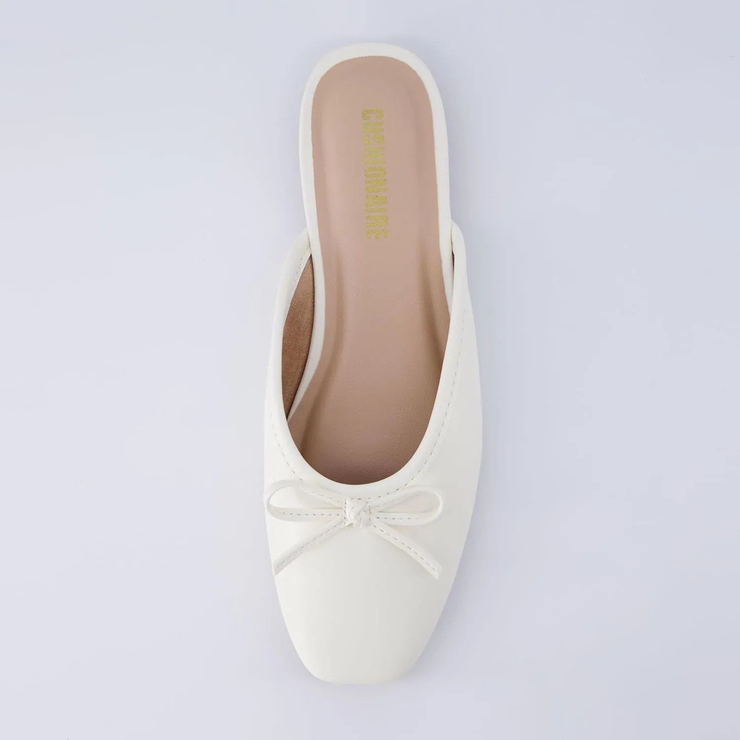 CUSHIONAIRE Women's Jade Bow Mule  Memory Foam, Wide Widths Available