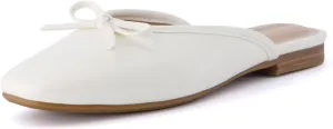 CUSHIONAIRE Women's Jade Bow Mule  Memory Foam, Wide Widths Available