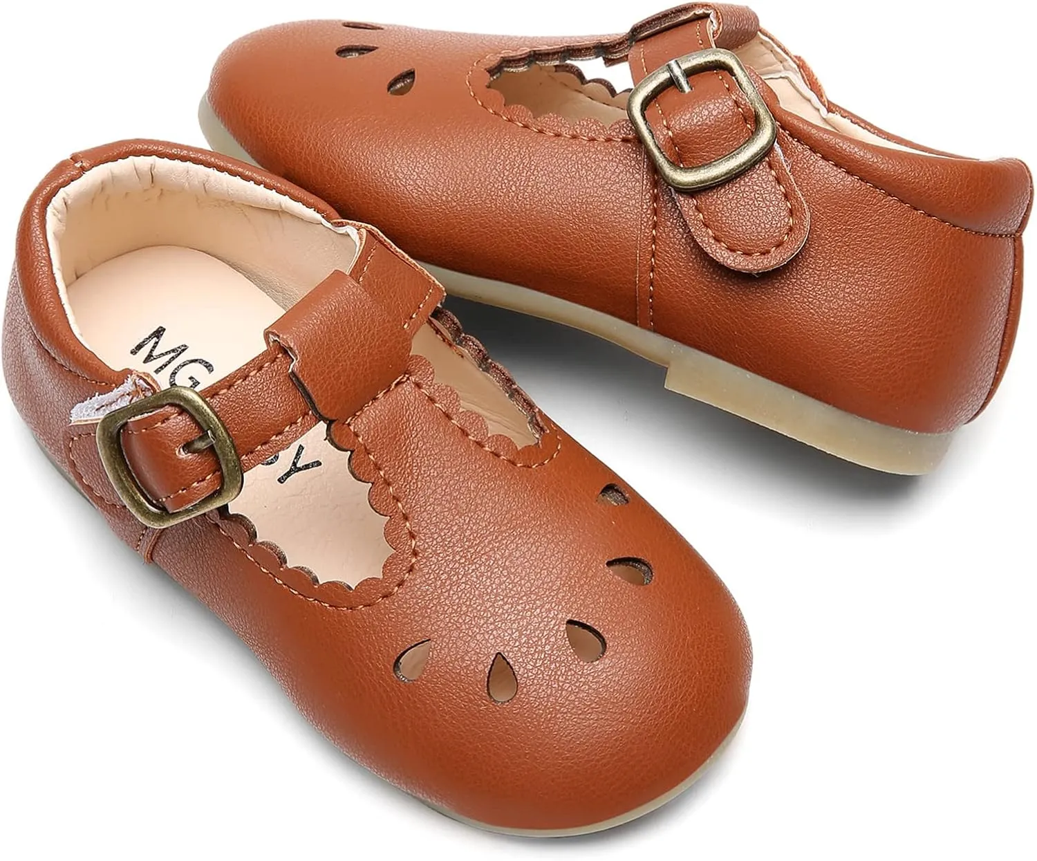DADAWEN Girl's Classic Mary Jane School Uniform Shoes Flat Dress Shoes