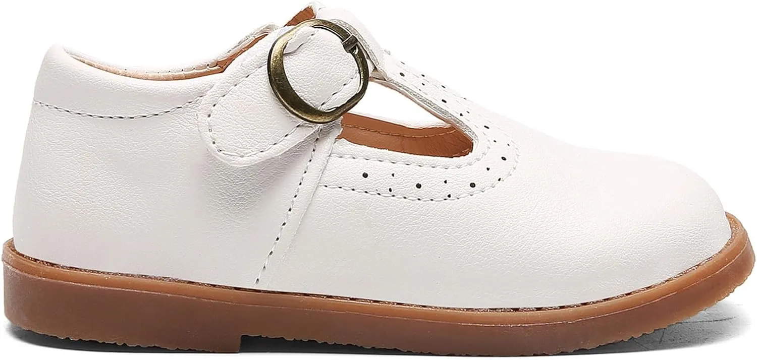 DADAWEN Girl's Classic Mary Jane School Uniform Shoes Flat Dress Shoes