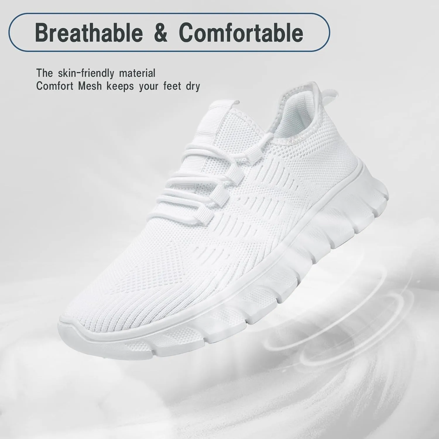 Damyuan Women's Grey Running Shoes, Mesh Tennis Sneakers, Slip On, Comfortable, Athletic, Gym, Summer, Casual, Workout Shoes