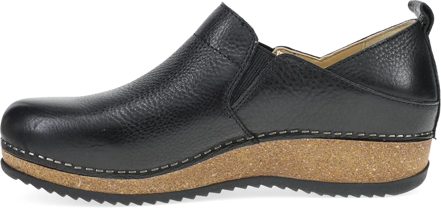 Dansko Meara Slip-On Shoe for Women - Dual-Density Cork/EVA Midsole and Lightweight Rubber Outsole Provide Durable and Comfortable Ride on Patented Stapled Construction