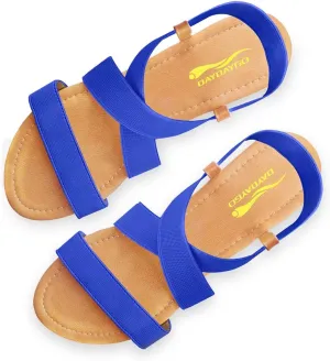 DAYDAYGO Women's Elastic Flat Sandals