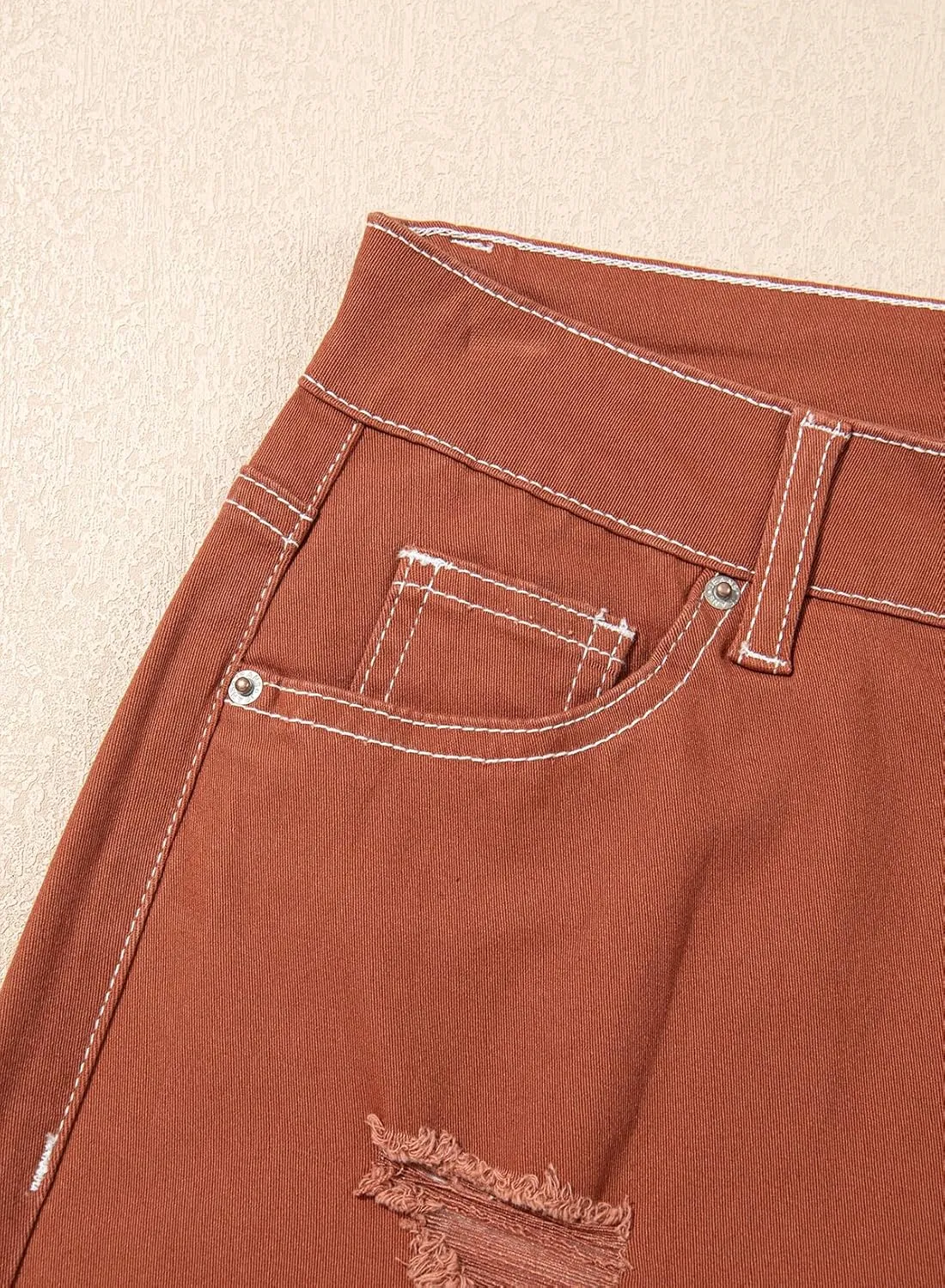 Dokotoo Womens High Waist Baggy Jeans Wide Leg Casual Petite 2025 8 Points Length Stretch Denim Pants
