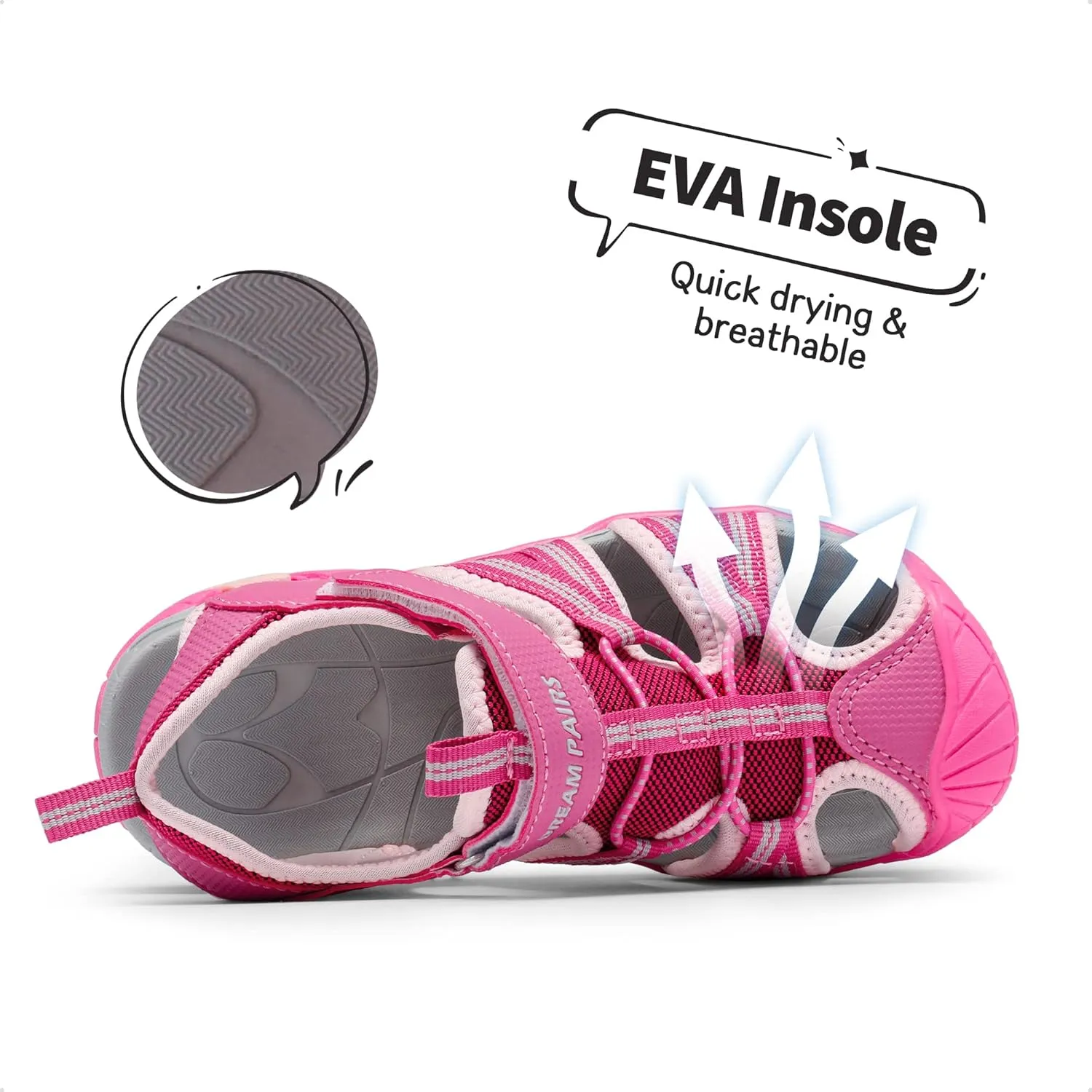 DREAM PAIRS Boys Girls Outdoor Summer Sport Athletic Sandals for Little/Big Kid