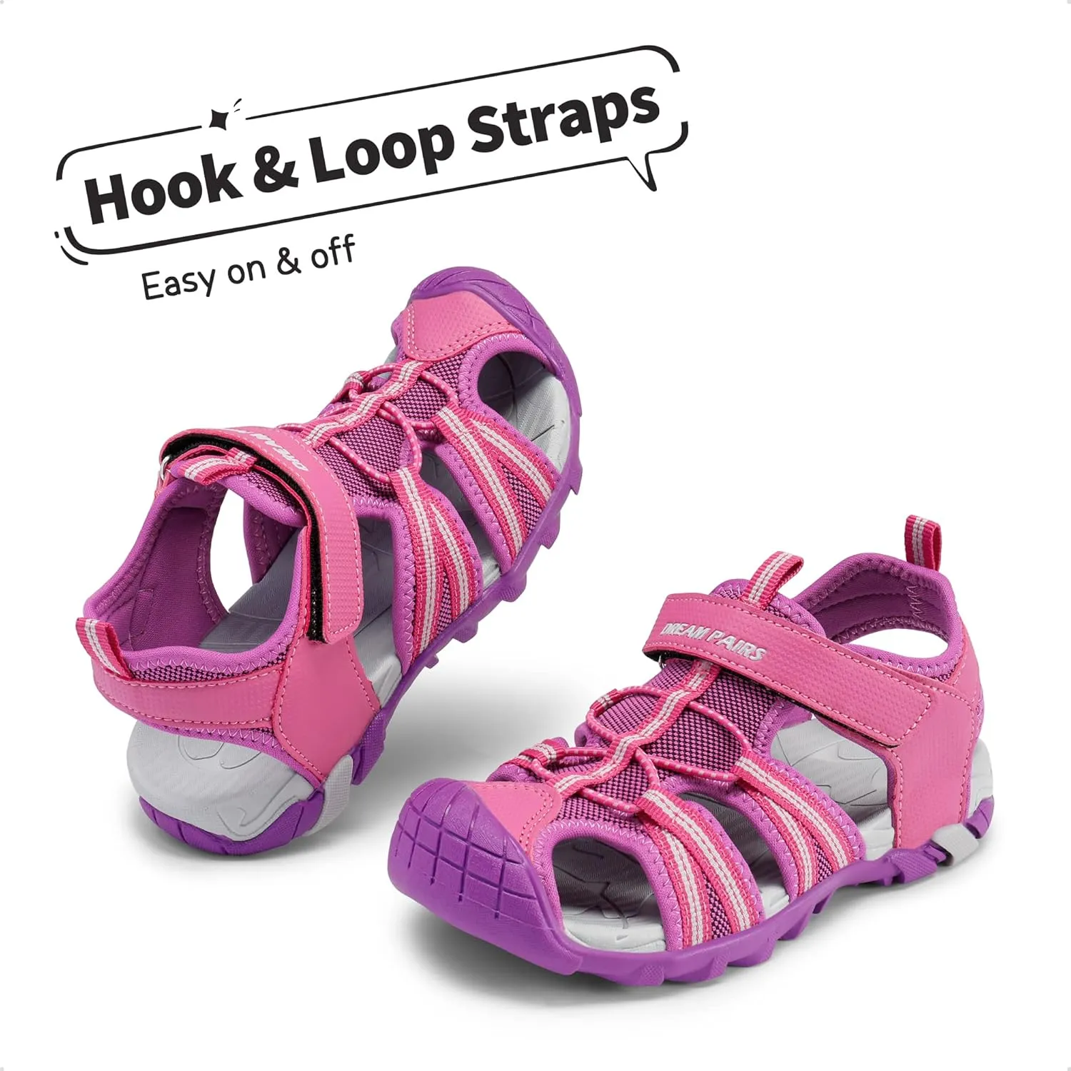 DREAM PAIRS Boys Girls Outdoor Summer Sport Athletic Sandals for Little/Big Kid