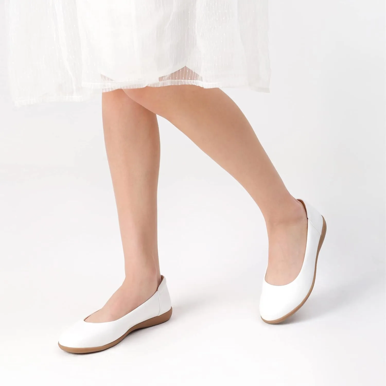 DREAM PAIRS Women’s Comfortable Ballet Dressy Work Flats, Round Toe Slip on Office Shoes