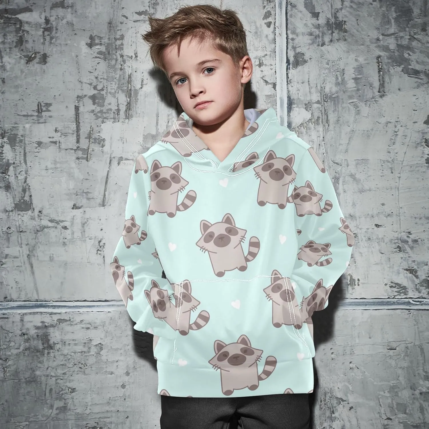 Dussdil Kid's Hoodies for Boys Girls Kid Sweatshirts Hooded Hoodie Teens Pullover with Pocket 4 5 6 8 10T