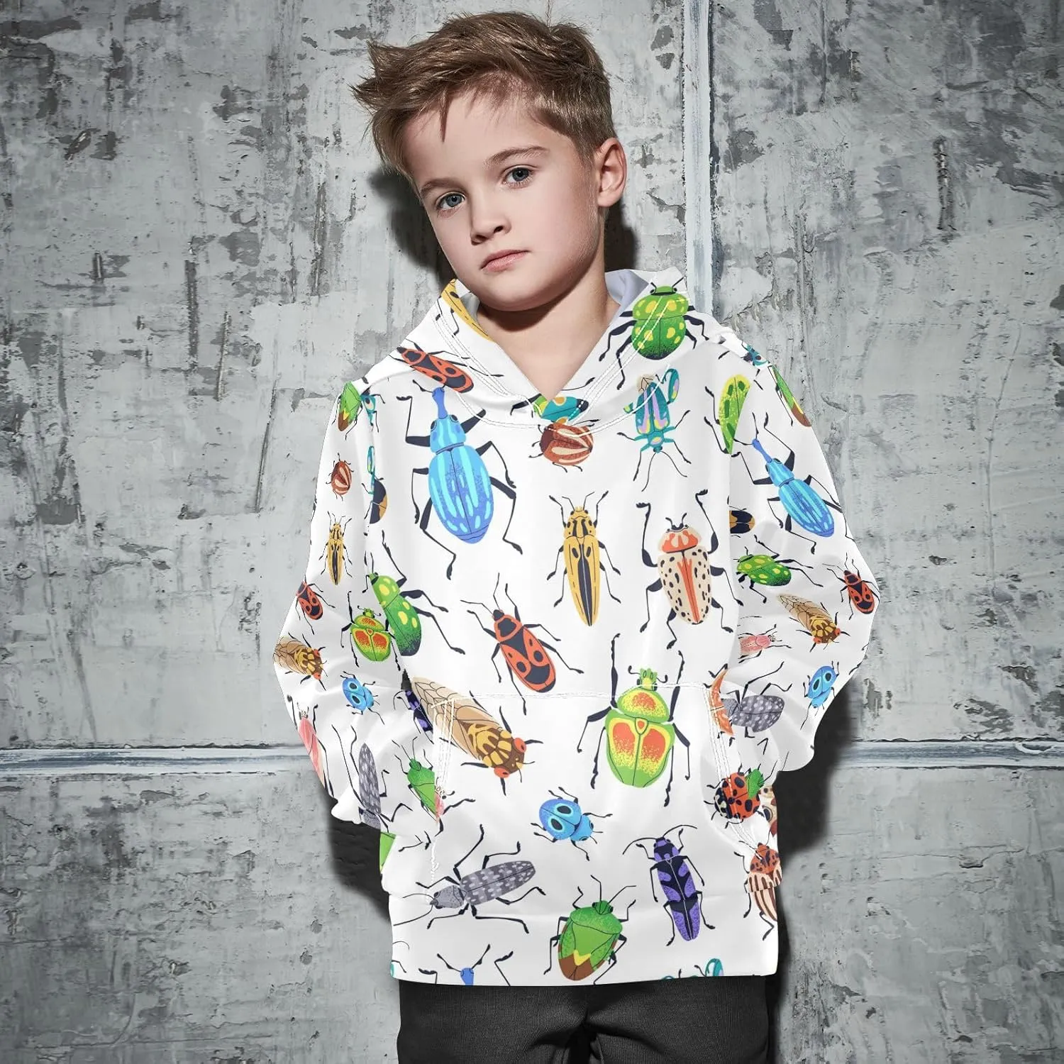 Dussdil Kid's Hoodies for Boys Girls Kid Sweatshirts Hooded Hoodie Teens Pullover with Pocket 4 5 6 8 10T