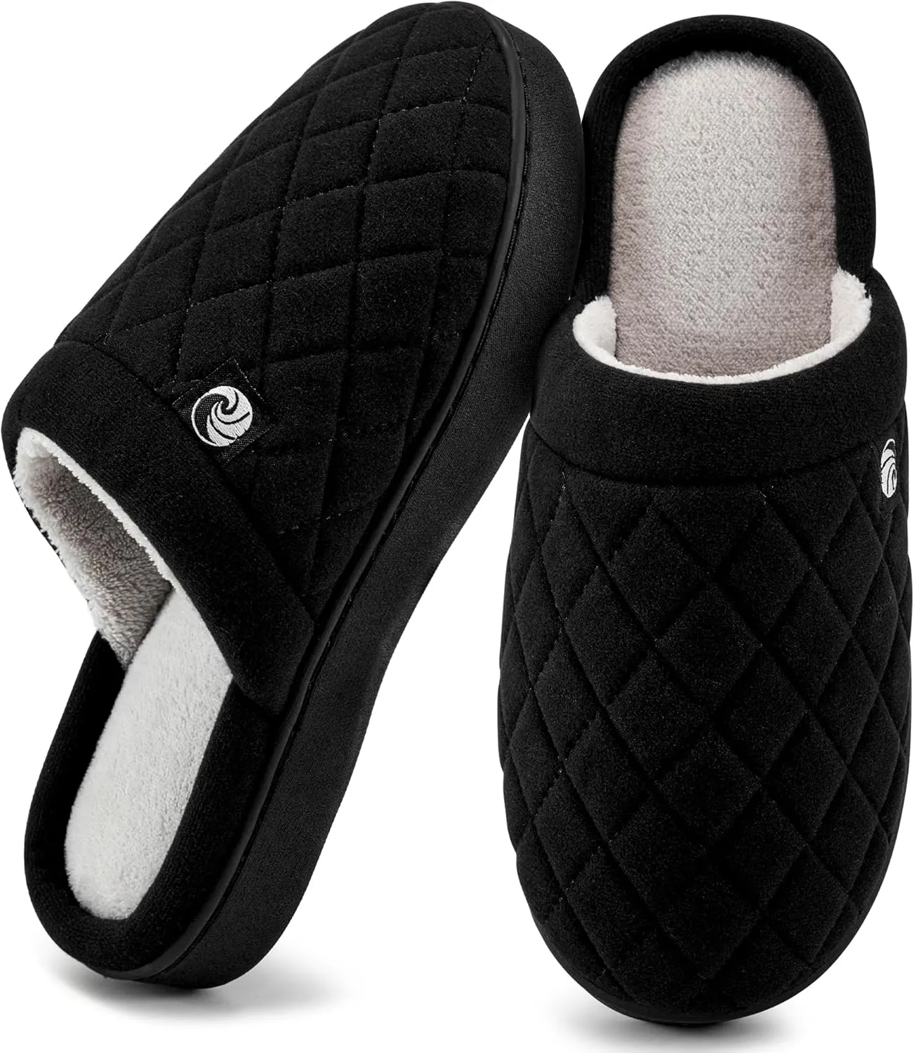 Ecetana Women's & Men's Memory Foam Bedroom Slippers - Comfortable Fuzzy Indoor/Outdoor House Shoes
