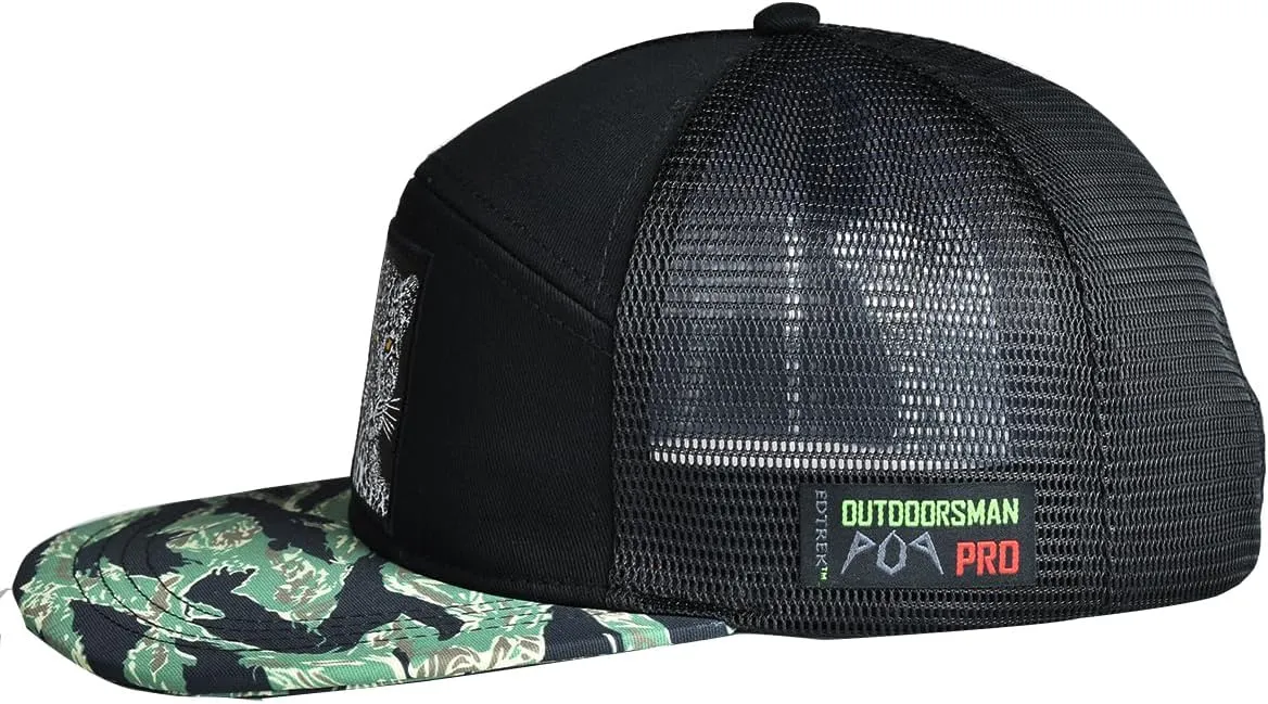 EDTREK Outdoorsman Pro 7-Panel Flat Brim Snapback Hat