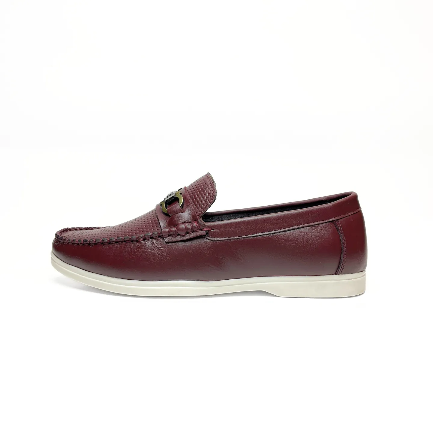 Elegant Maroon Leather Loafers for Men - Premium Style & Comfort
