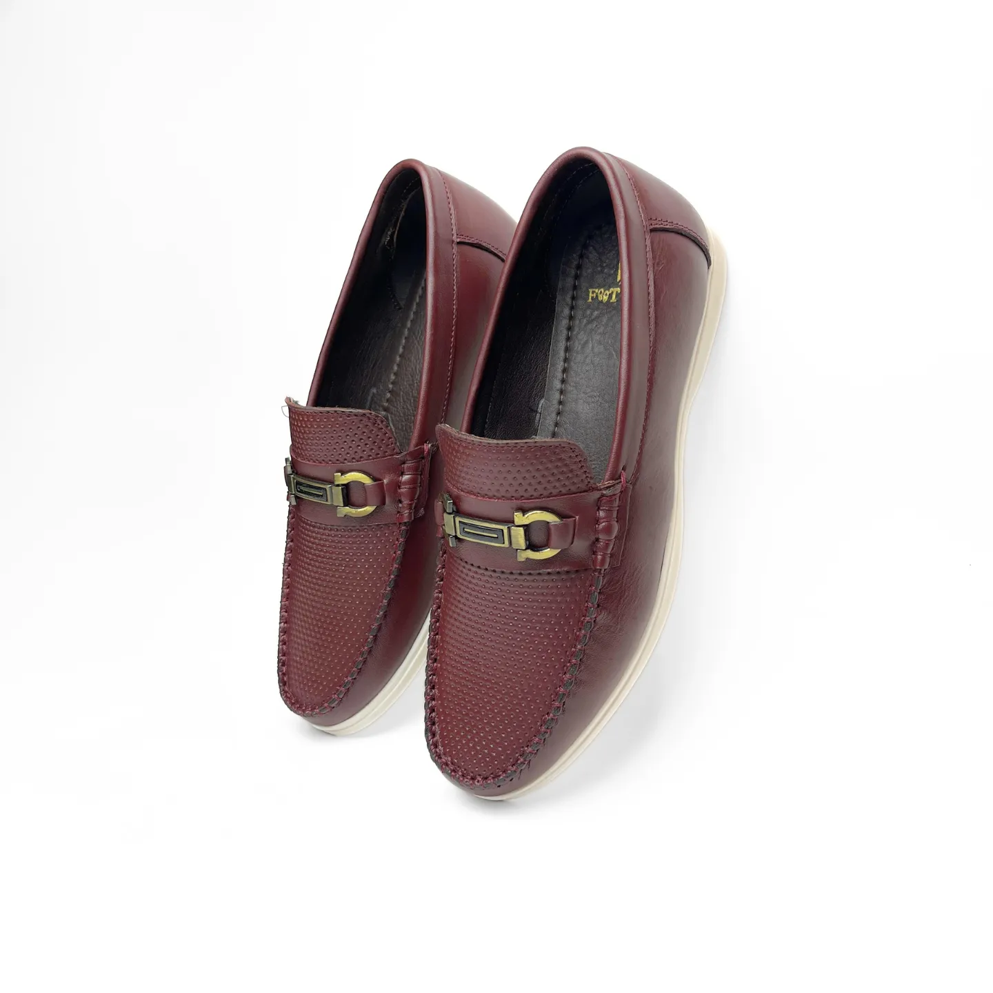 Elegant Maroon Leather Loafers for Men - Premium Style & Comfort