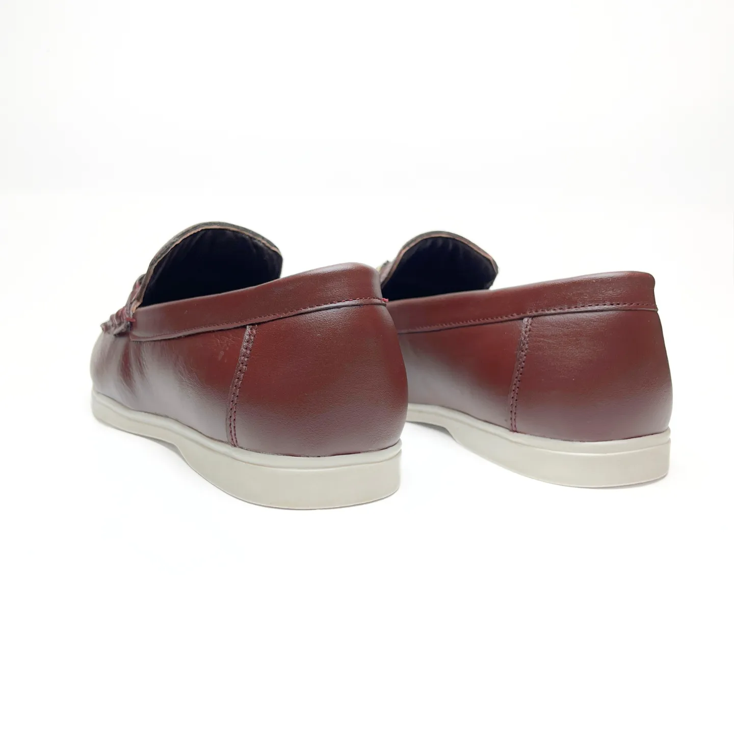 Elegant Maroon Leather Loafers for Men - Premium Style & Comfort