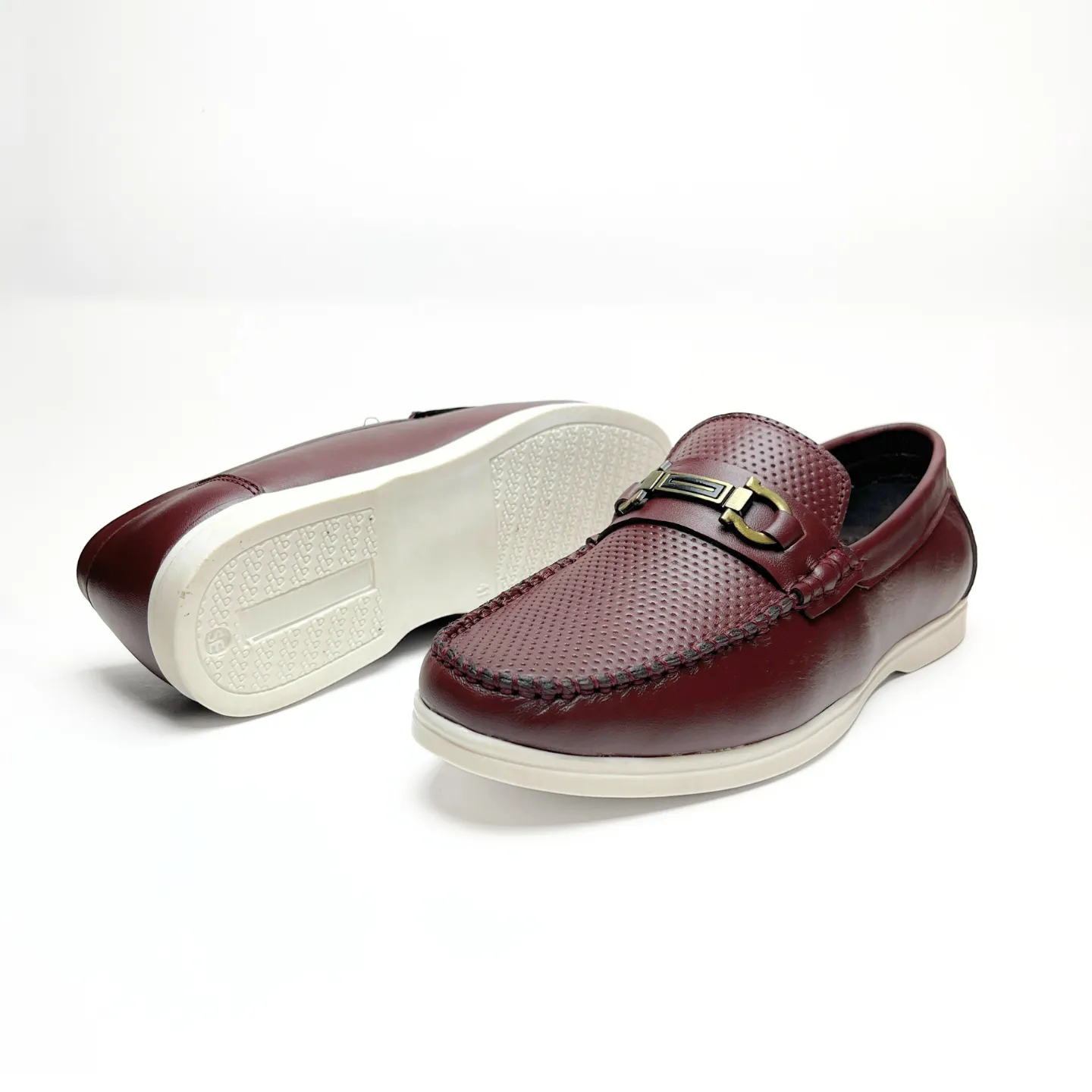 Elegant Maroon Leather Loafers for Men - Premium Style & Comfort