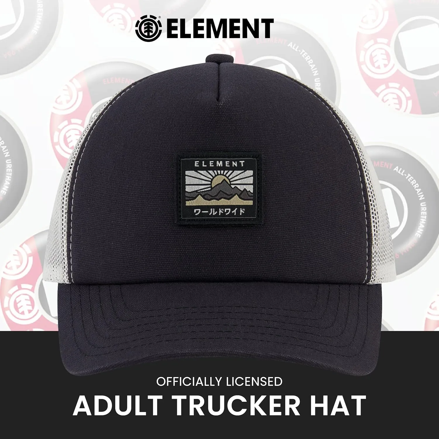 Element Trucker Hat, Adult Baseball Cap with Curved Brim