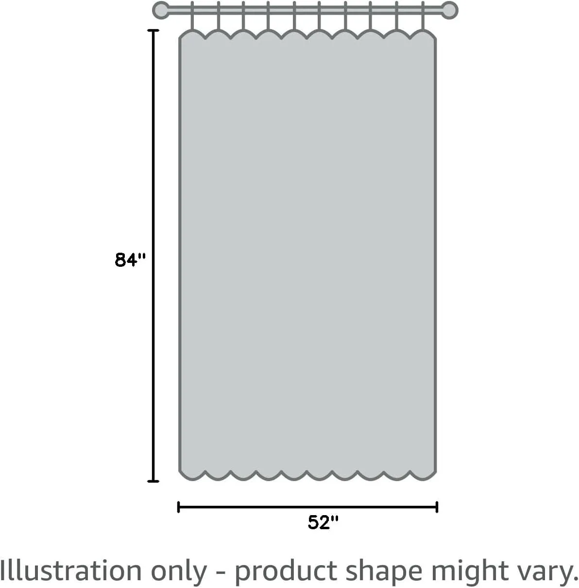 Elrene Home Fashions Rhodes Solid Indoor/Outdoor Window-Curtain Set, 2 Panels, 52 inches X 84 inches, Gray