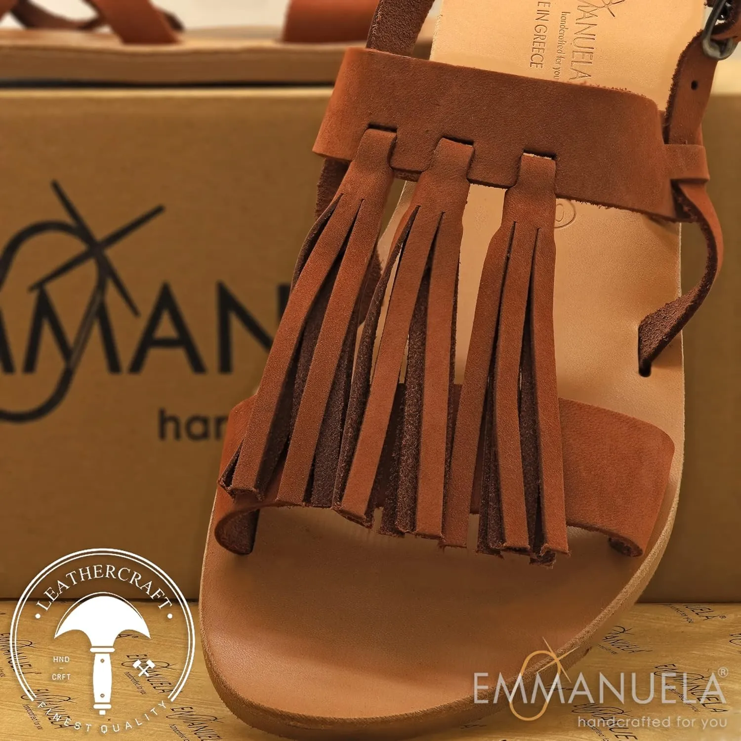 Emmanuela Greek Leather Embroided Flat Sandals, Quality Handmade Slide on X Strap Summer Shoes for Women, Open Toe Sliders, Boho Chic Strappy Mules