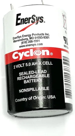Enersys (Hawker) Cyclon 0800-0004 X-Cell 2 Volt/5 Amp Hour Sealed Lead Acid Battery