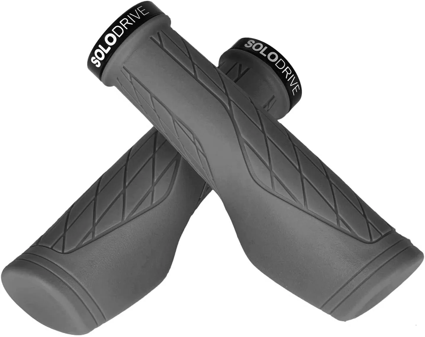 Ergonomic Design Mountain Bike Grips, Comfortable Bicycle Handlebar Grips, Single Lock-on and Non-Slip MTB Handle, Fit MTB, E-Bike, Hybrid, Scooter
