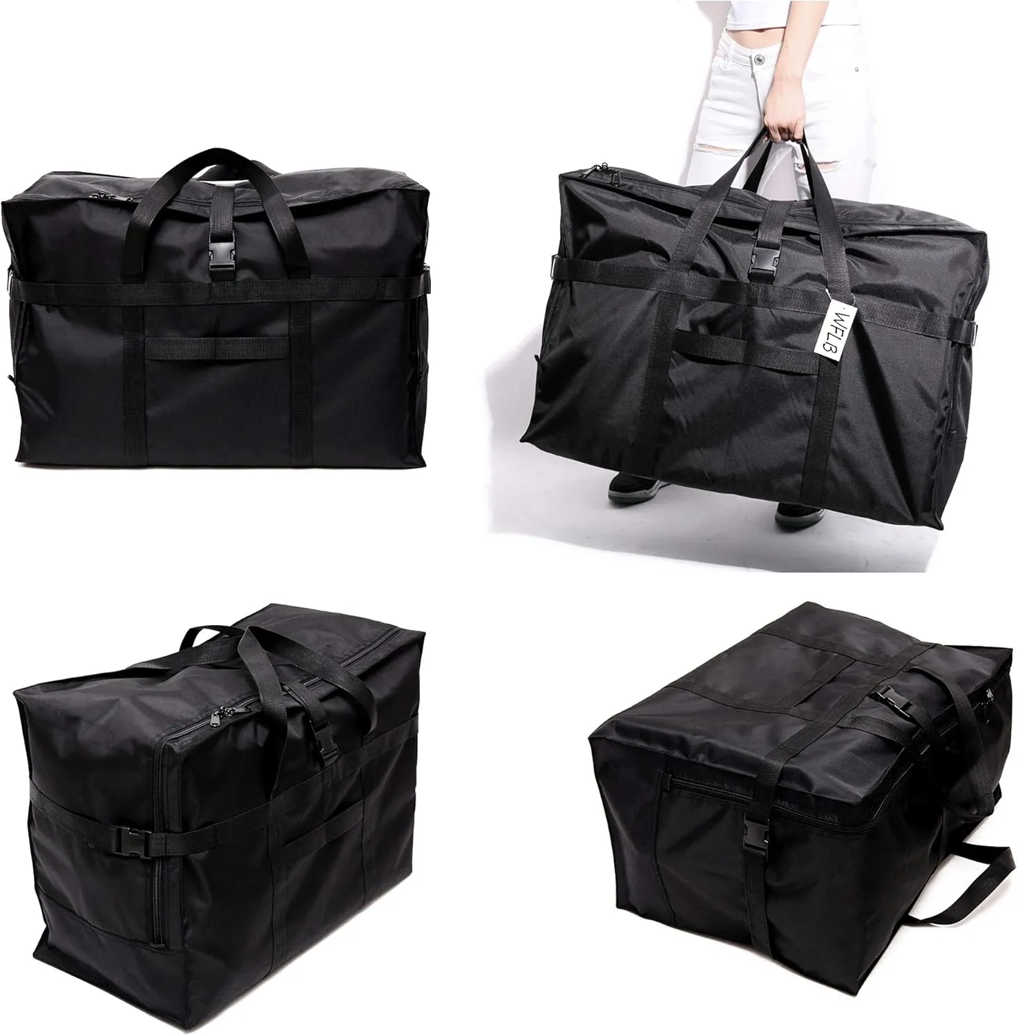 Extra Large Travel Duffel Bag with Trolley Sleeve Weekender Overnight Carry On Checked Luggage Bag Oversized Carry On Checked Luggage Bag Hospital Bag Tote Handbag Bag Anti Theft Travel Tote 28'',120L