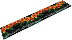 Eye-catching Hawaiian Flowers Table Runner for Kitchen Dining, Summer Linen Table Runners Vintage Long Tablescarf Farmhouse Tablecloth for Holiday Parties, Weddings Decor 13x72 Inch