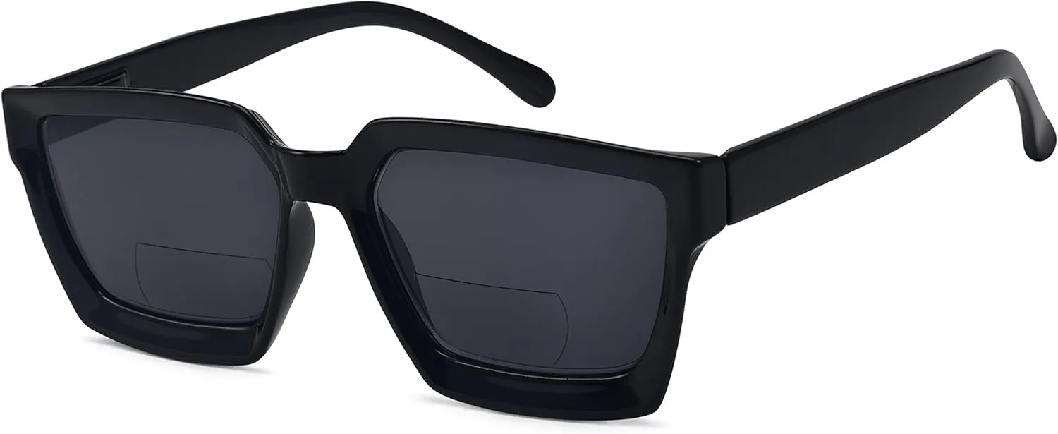 Eyekepper Bifocal Reading Glasses Women - Stylish Bifocal Readers Clear Lens Oversize Frame