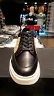 Faranzi Men's Plain Toe Lace Up Shoes in Black-Tan (Galen)