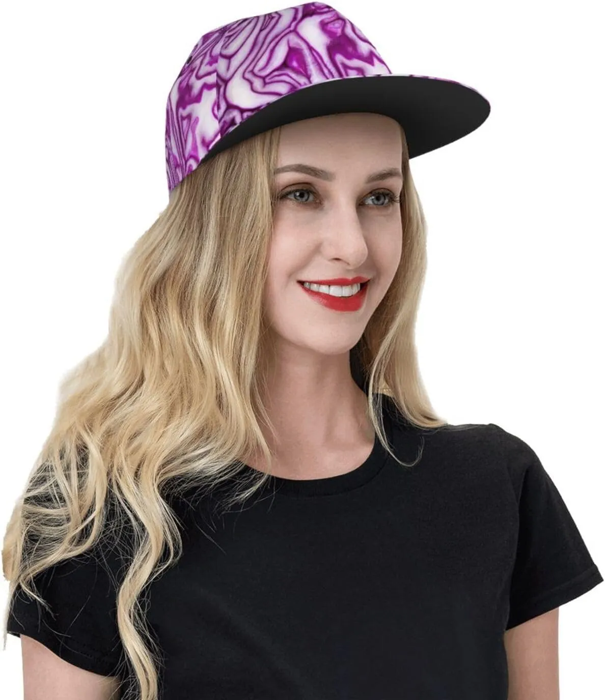 Fashion Snapback Hat for Men Women,Hip Hop Style Funny Flat Bill Hats Adjustable Baseball Cap Trucker Hat