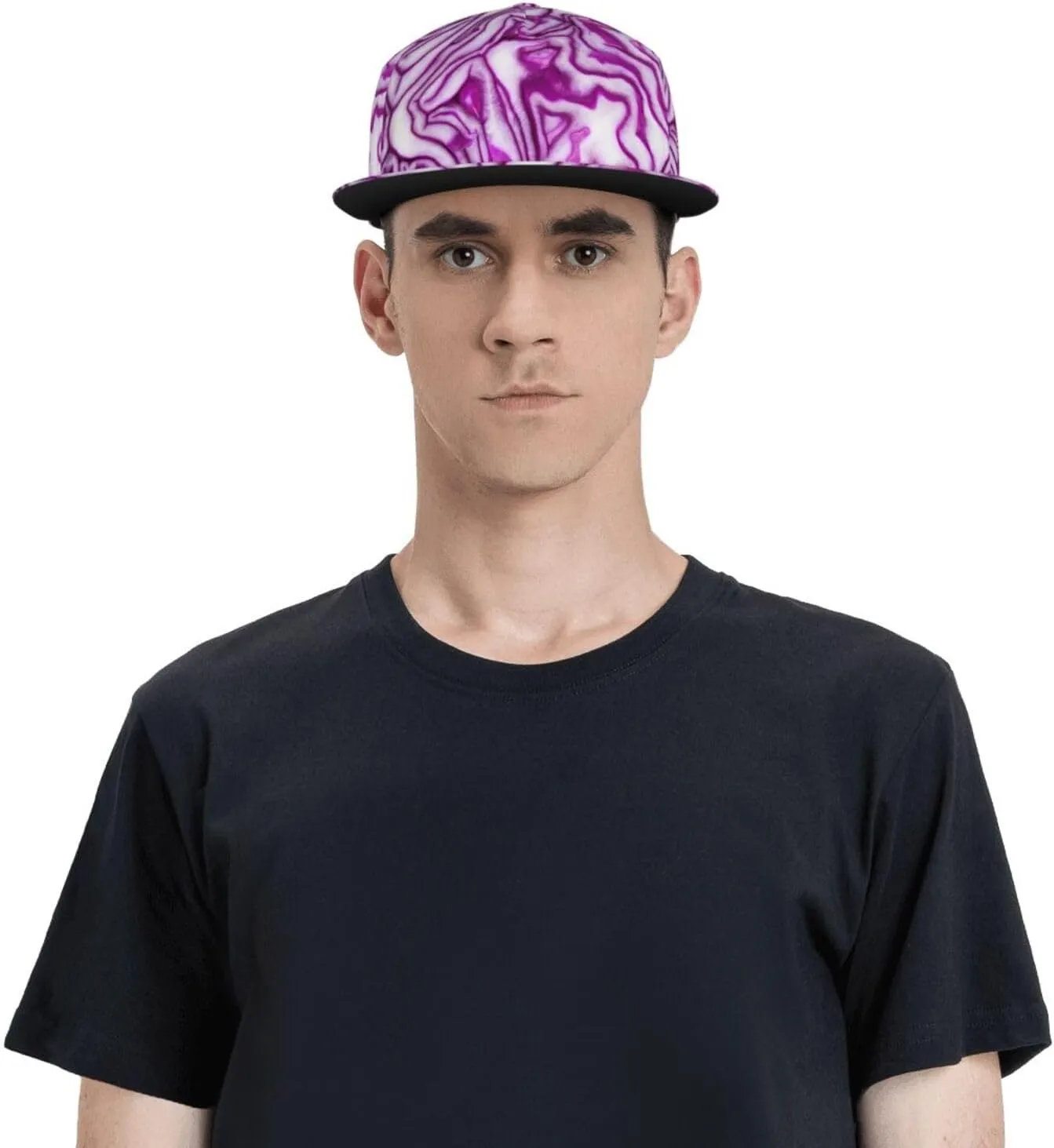 Fashion Snapback Hat for Men Women,Hip Hop Style Funny Flat Bill Hats Adjustable Baseball Cap Trucker Hat
