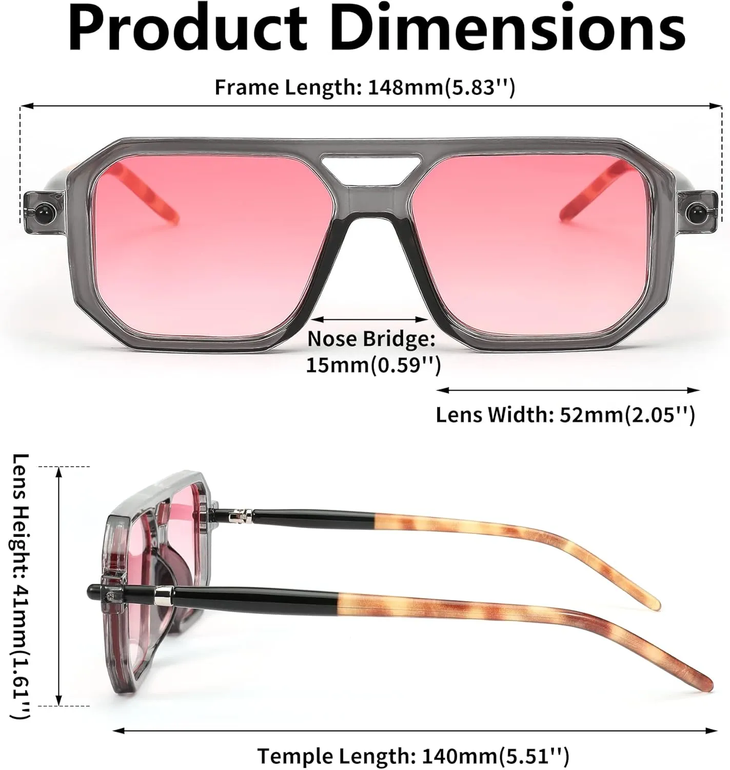 FEISEDY Vintage Square 70s Flat Aviator Sunglasses Women Men Classic Retro Stylish Frame UV400 Sunglasses B2622