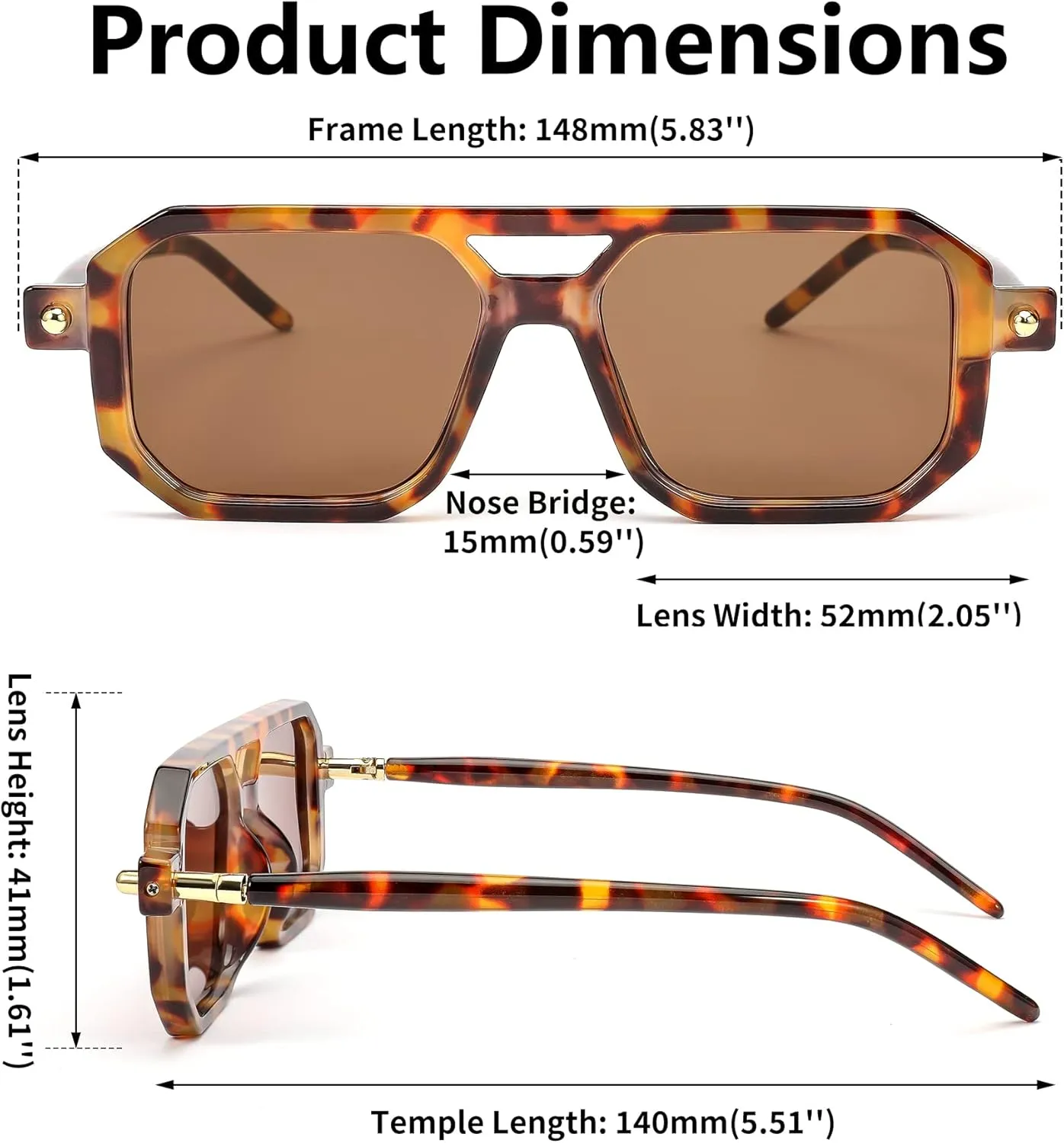 FEISEDY Vintage Square 70s Flat Aviator Sunglasses Women Men Classic Retro Stylish Frame UV400 Sunglasses B2622