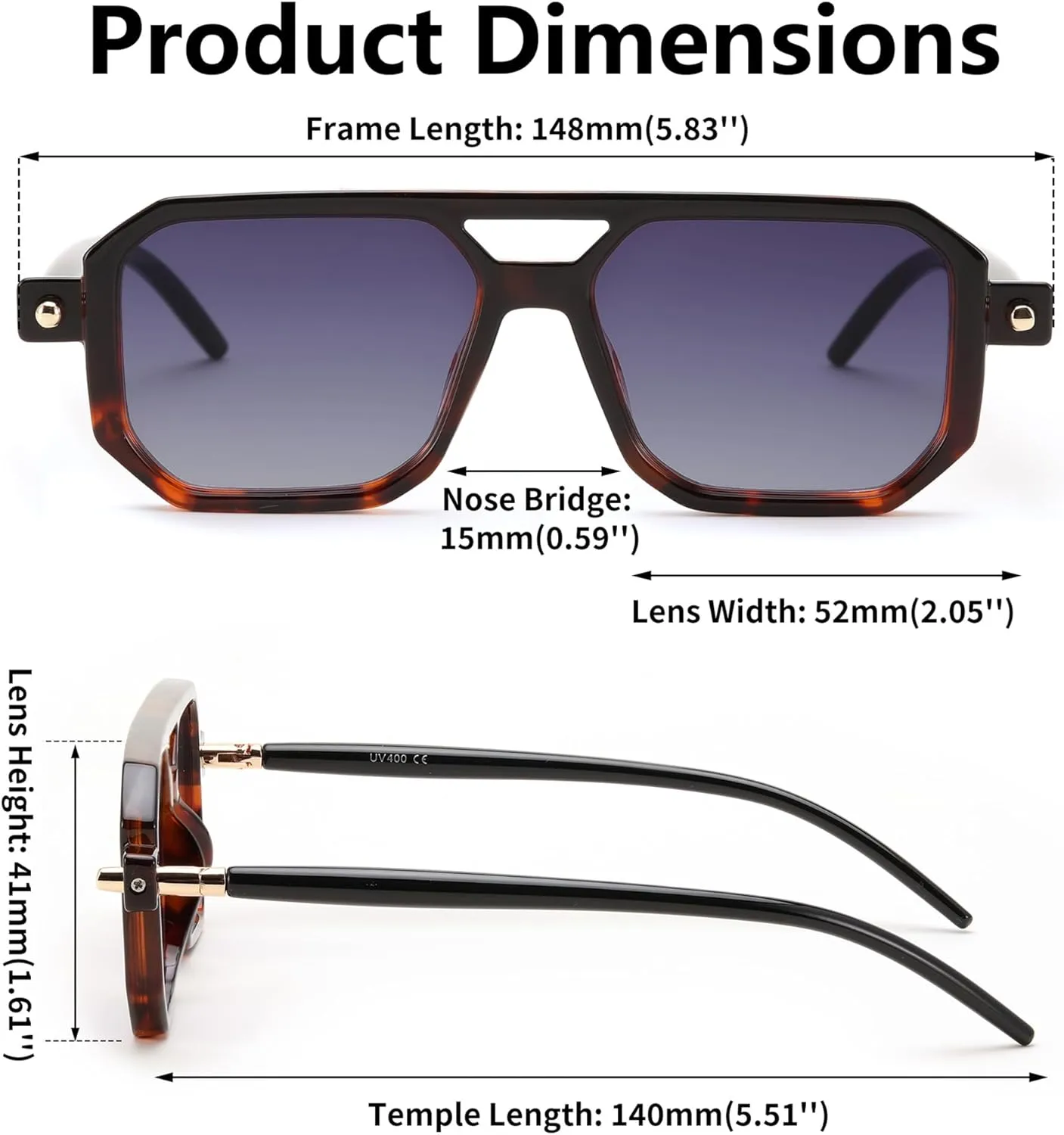 FEISEDY Vintage Square 70s Flat Aviator Sunglasses Women Men Classic Retro Stylish Frame UV400 Sunglasses B2622