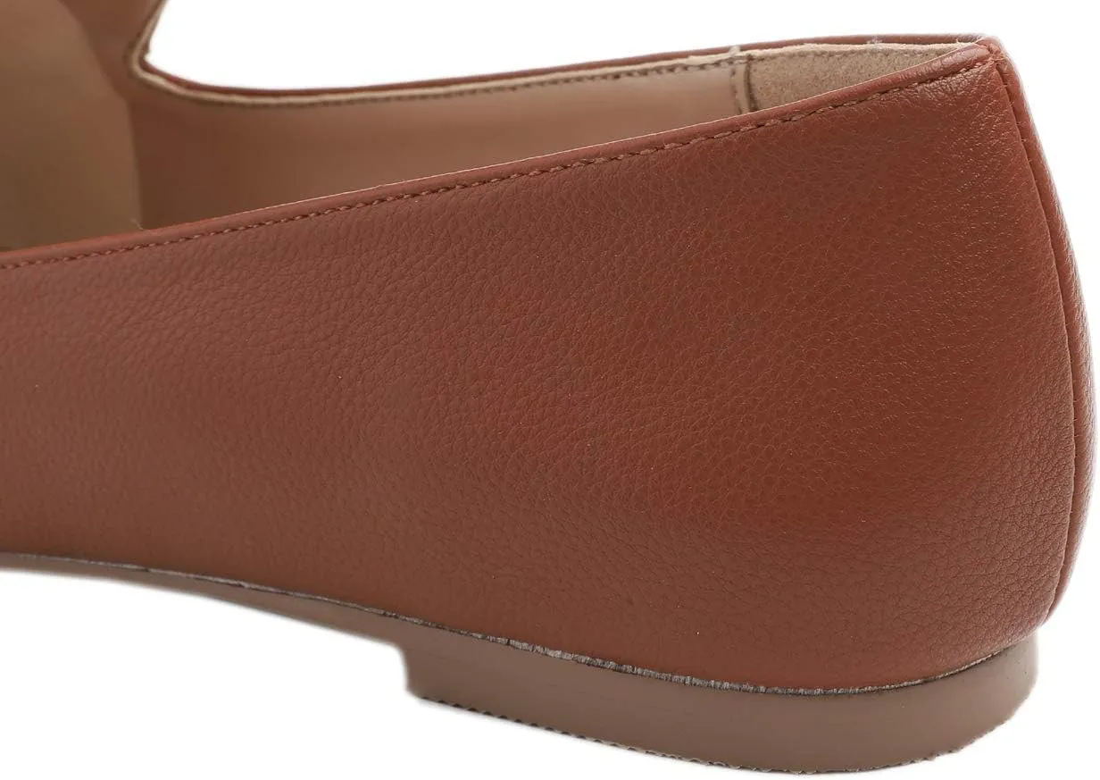 FEVERSOLE Women's Loafer Flat Pointed Fashion Slip On Comfort Driving Office Shoes