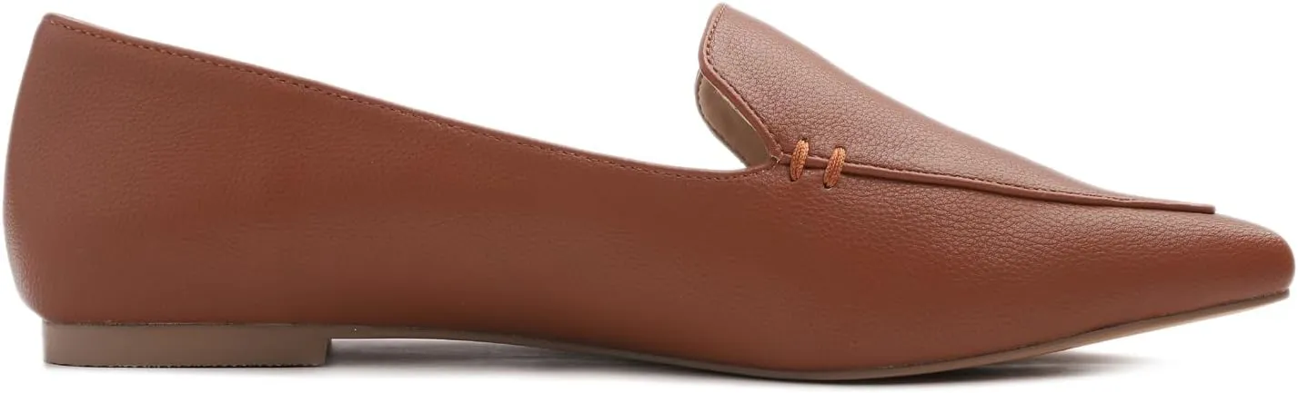 FEVERSOLE Women's Loafer Flat Pointed Fashion Slip On Comfort Driving Office Shoes
