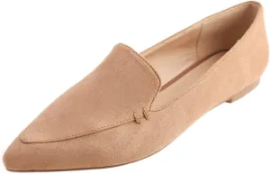 FEVERSOLE Women's Loafer Flat Pointed Fashion Slip On Comfort Driving Office Shoes