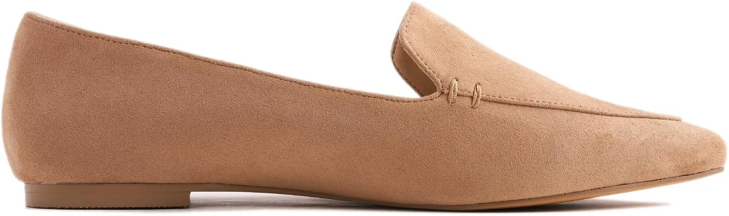FEVERSOLE Women's Loafer Flat Pointed Fashion Slip On Comfort Driving Office Shoes