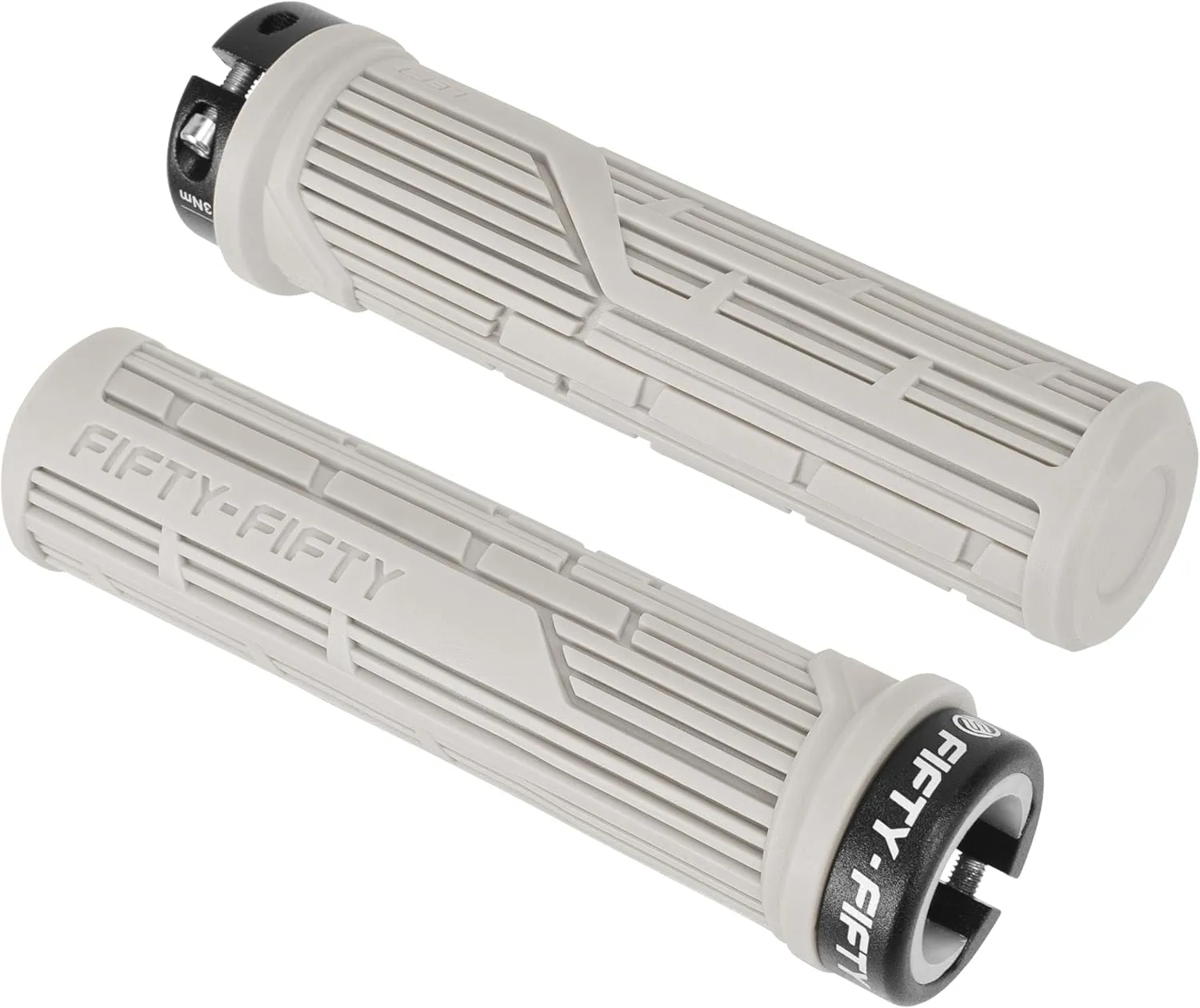FIFTY-FIFTY Mountain Bike Grips, Single Lock-on MTB Handlerbar Grips, Soft and Comfortable, Non-Slip Locking Bicycle Handle for All Mountain, Enduro, Downhill