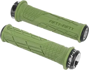 FIFTY-FIFTY Mountain Bike Handlebar Grips, Single Lock-on MTB Grips, Comfortable and Lock On, Non-Slip Bicycle Handle, Fit for All Mountain, Enduro, Downhill