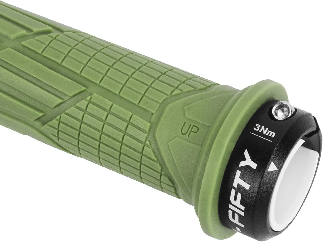 FIFTY-FIFTY Mountain Bike Handlebar Grips, Single Lock-on MTB Grips, Comfortable and Lock On, Non-Slip Bicycle Handle, Fit for All Mountain, Enduro, Downhill