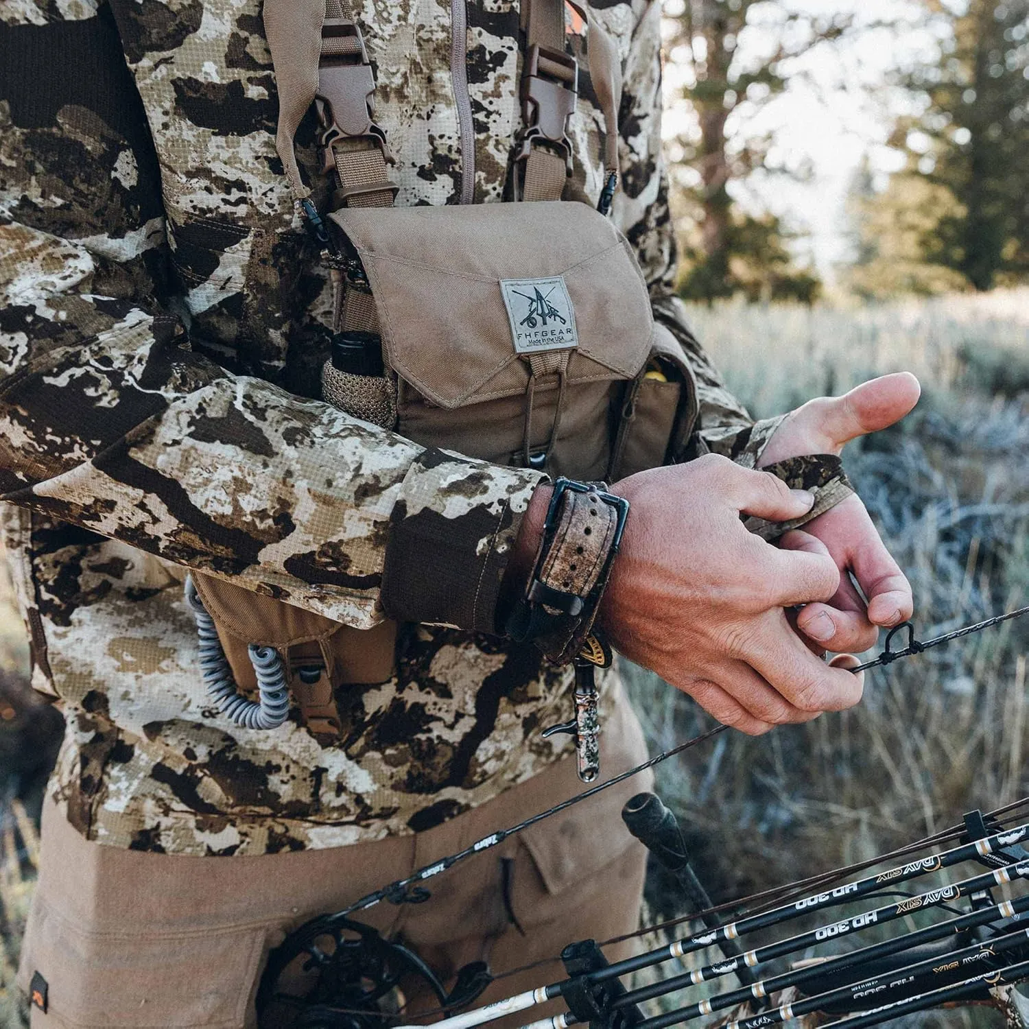 First Lite Men's Trace Quarter Zip - Ultralight Breathable Camo Hunting Shirt