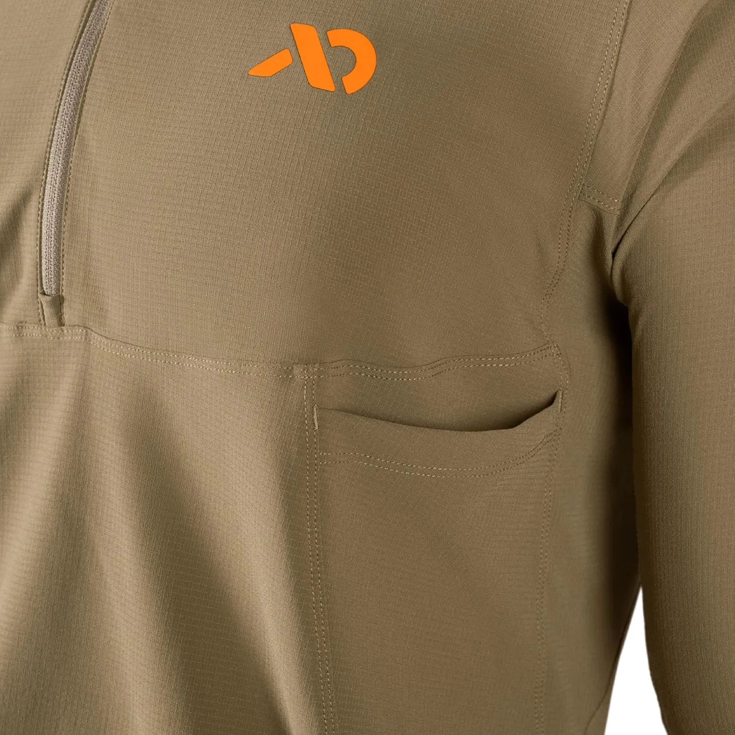 First Lite Men's Trace Quarter Zip - Ultralight Breathable Camo Hunting Shirt