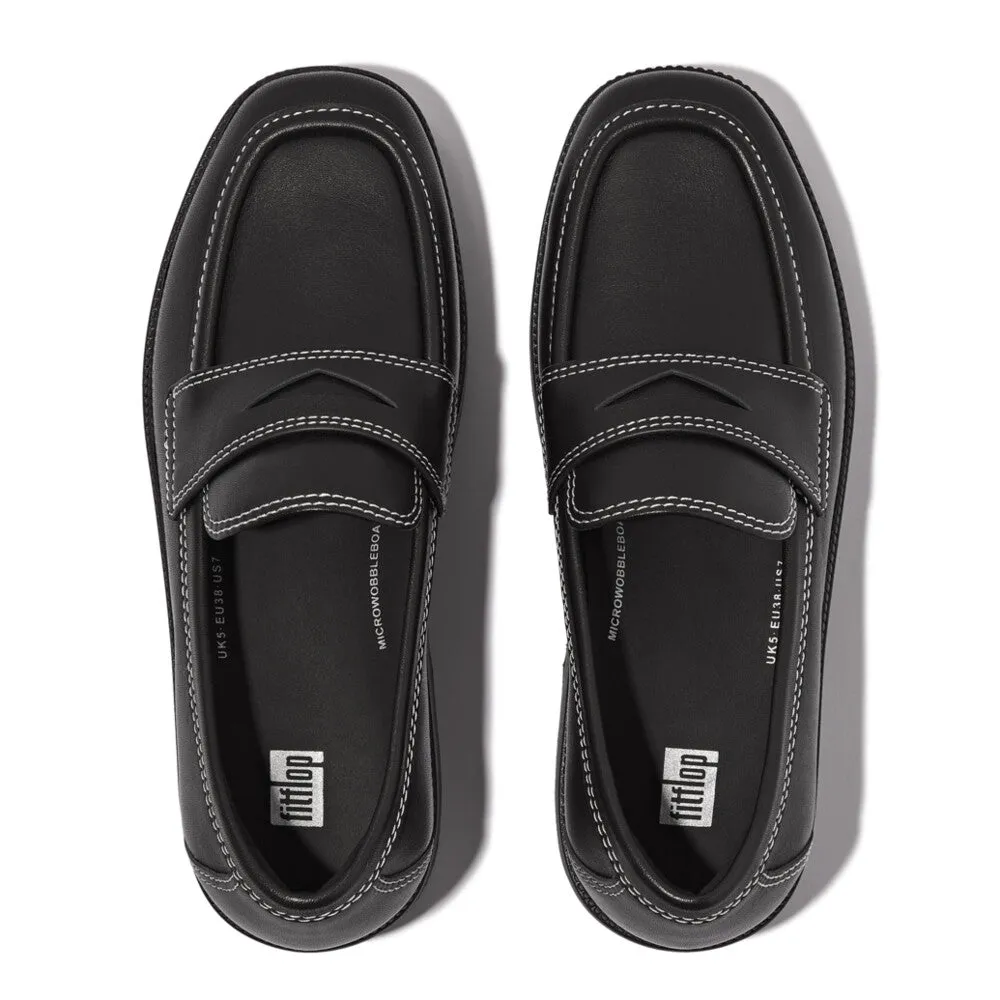 FitFlop x Song Hye Kyo<br>F-LUMA Contrast-Stitch Demi-Wedge Loafers