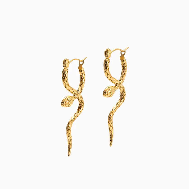Flat Snake Earrings