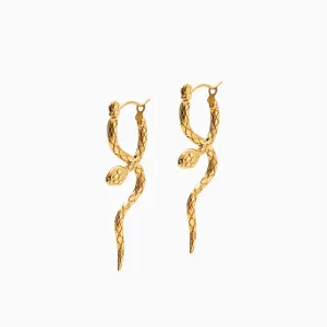 Flat Snake Earrings