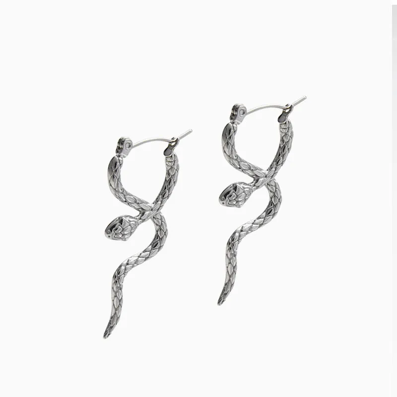 Flat Snake Earrings
